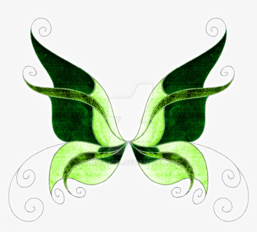 Green Fairy Wings Png, transparent png download