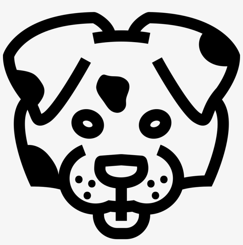 Dog Face Outline Front Comments - Dog Outline Face, transparent png download