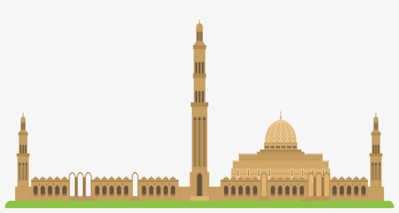 Oman Sultan Ahmed Mosque Islam Church - Oman Landmark Png, transparent png download