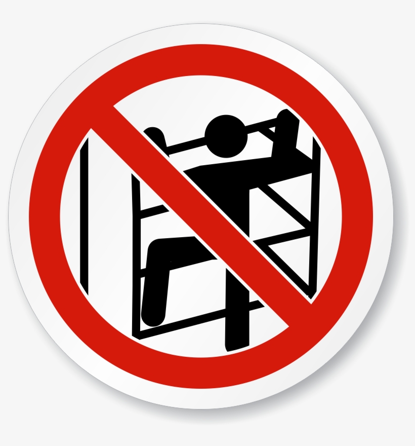 No Climbing Symbol - No Climbing Sign Png, transparent png download