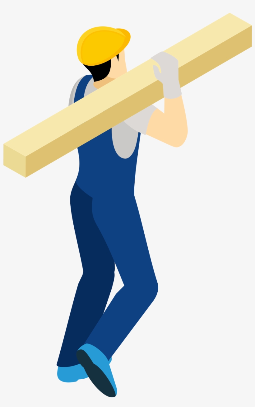 Vector Construction Workers Back - Construction Workers Png Illustration, transparent png download
