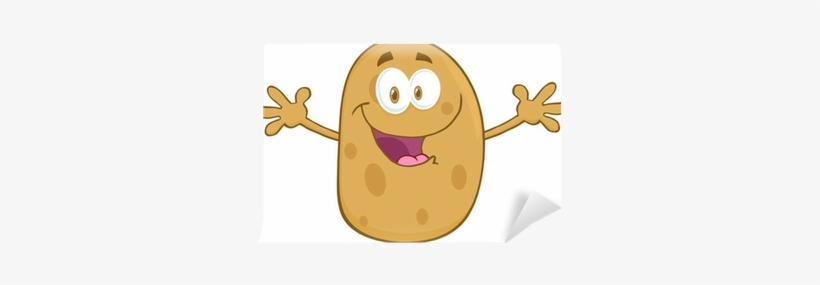 Potato Cartoon Mascot Character With Welcoming Open - Potato Cartoon, transparent png download