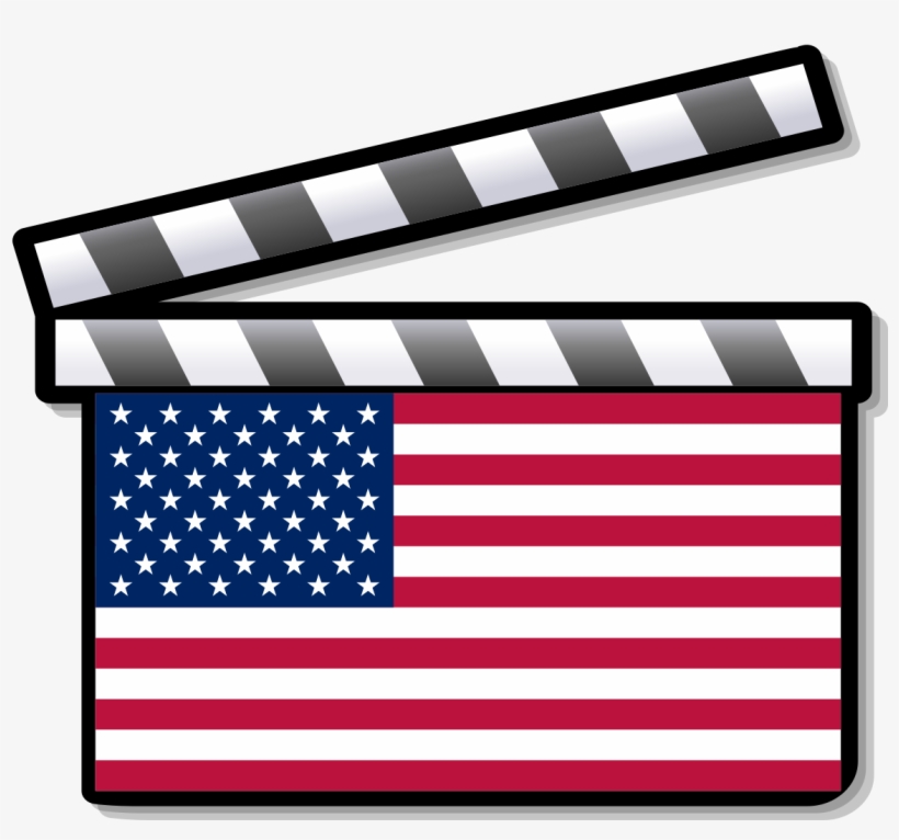 United States Film Clapperboard - American Flag, transparent png download