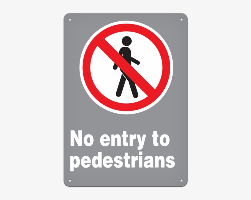 No Entry To Pedestrians - University Centre Of Leste Minas Gerais, transparent png download
