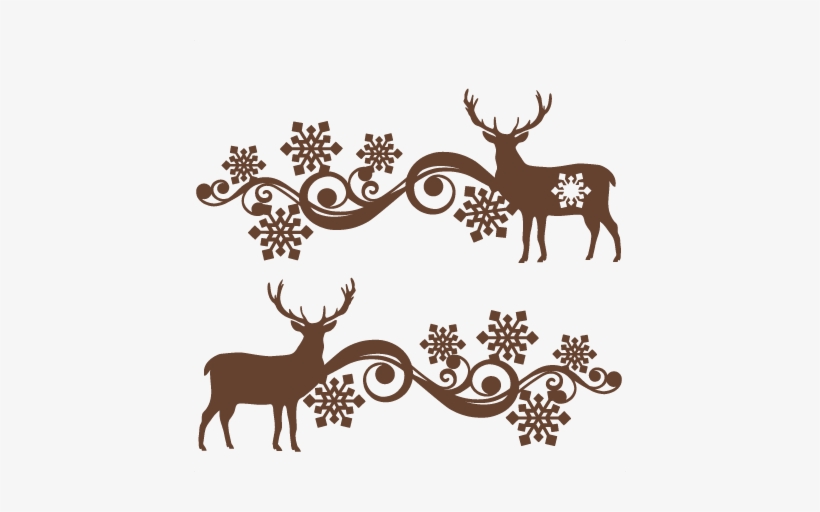 Download Download Reindeer Snowflake Flourish Set Svg Scrapbook Cut ...