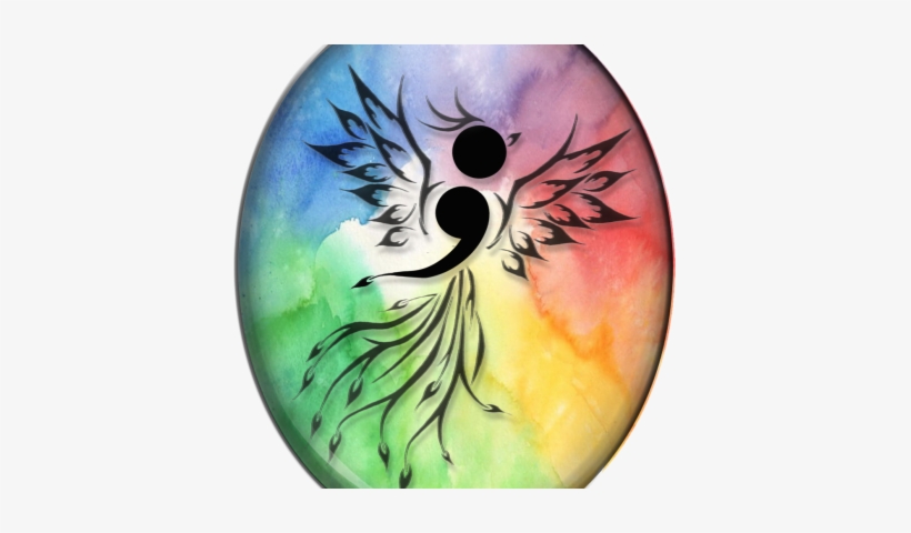Black Oval With Semicolon - Phoenix, transparent png download