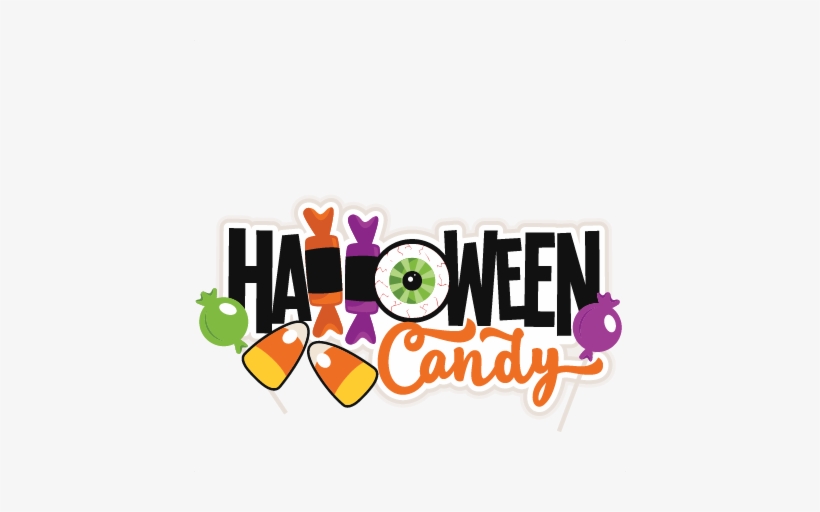 Halloween Candy Title Svg Scrapbook Cut File Cute Clipart - Halloween Candy Free Clip Art, transparent png download