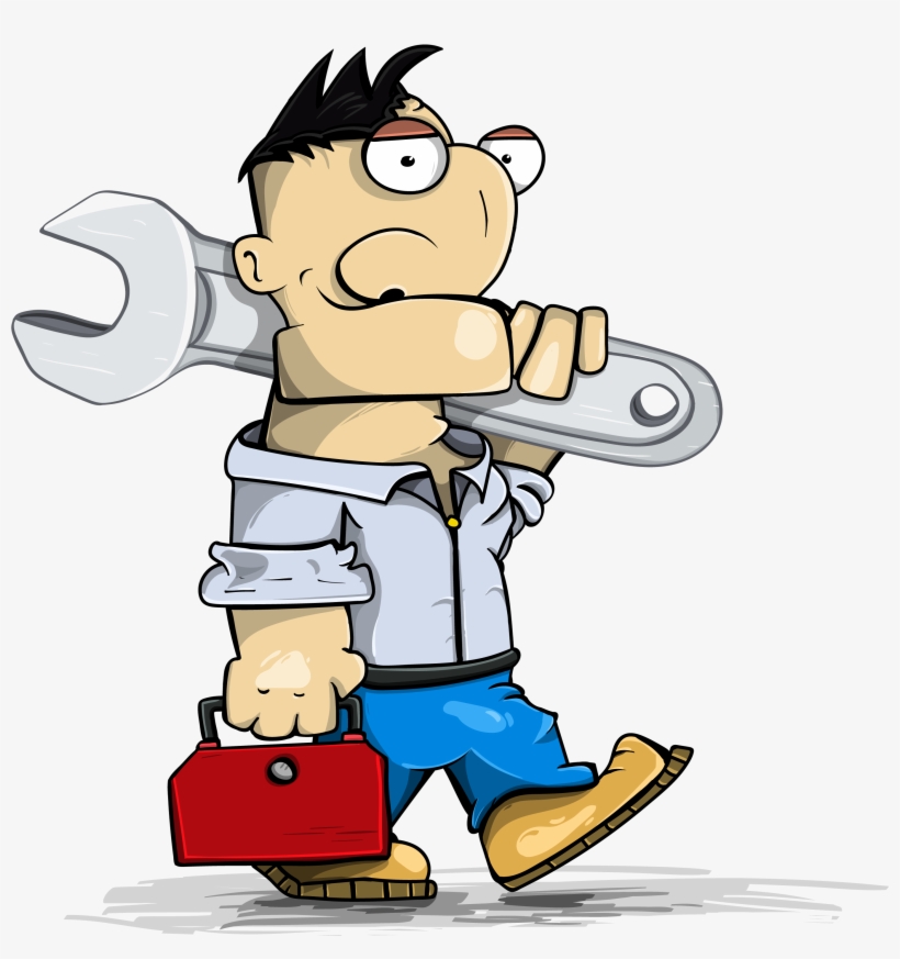 Master Engineer With Wrench - Foreman Cartoon, transparent png download