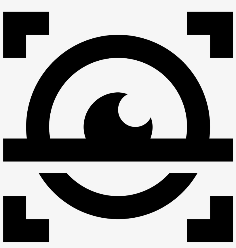 Iris Scan Icon - Face Recognition Icon, transparent png download