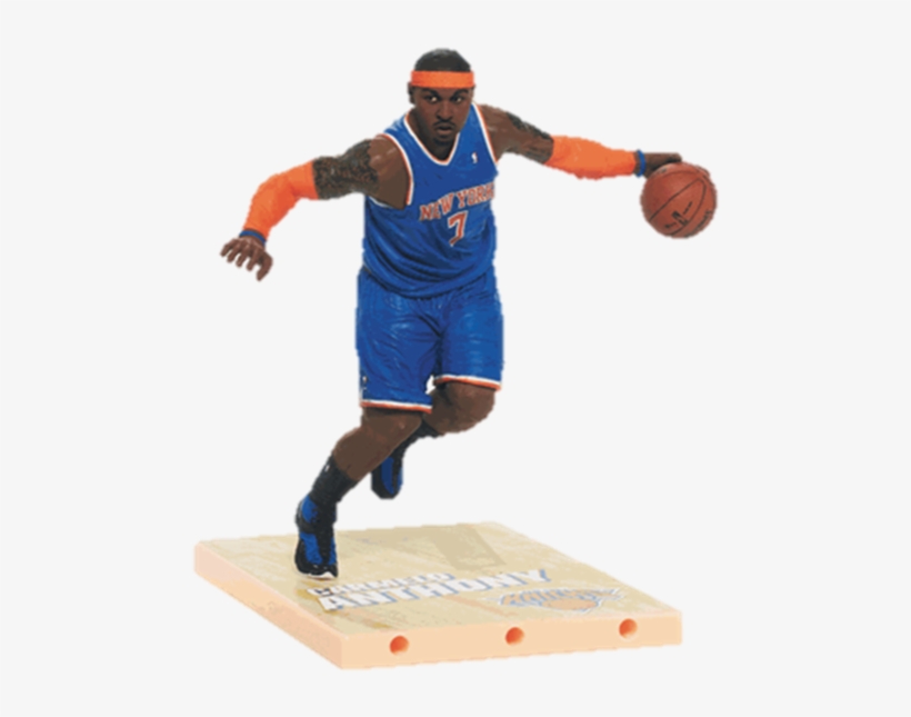 Carmelo Anthony Blue - Mcfarlane Toys Nba Series 23 Carmelo Anthony Action, transparent png download