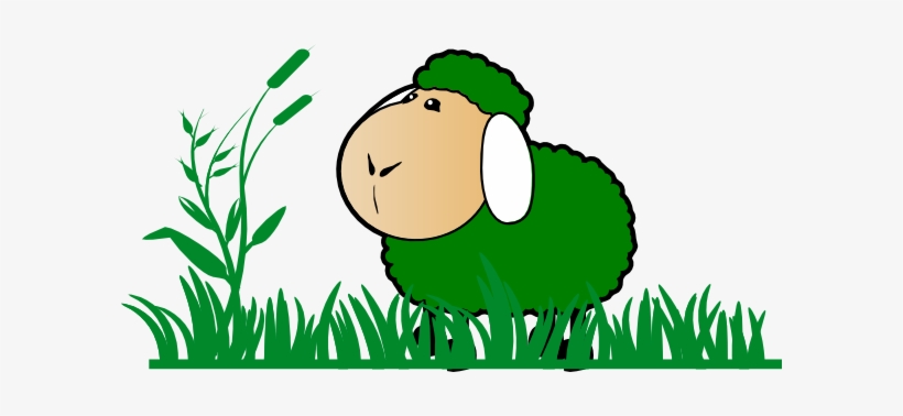 How To Set Use Green Sheep With Grass Clipart, transparent png download