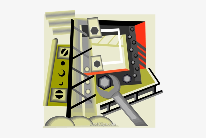 Wrench Turning Nut Royalty Free Vector Clip Art Illustration - Graphic Design, transparent png download