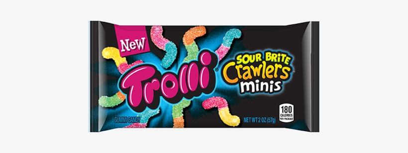 Trolli - Trolli Sour Brite Crawlers Minis Tropical - 11 Oz., transparent png download
