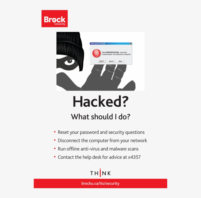 If Your Brock Account Has Been Hacked, Notify The Help - Brock University, transparent png download