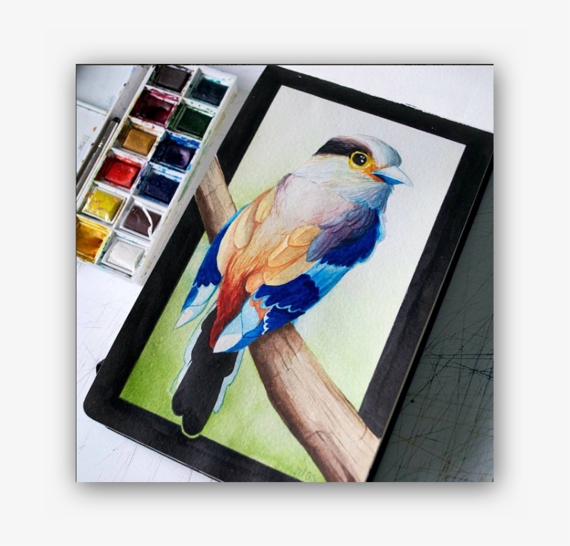 Pájaro En Watercolor - Painting, transparent png download