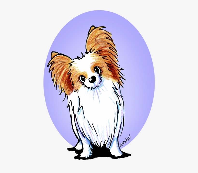 Kiniart Beach Towel For Sale By Kim - Red Sable Papillon Sticker (oval), transparent png download