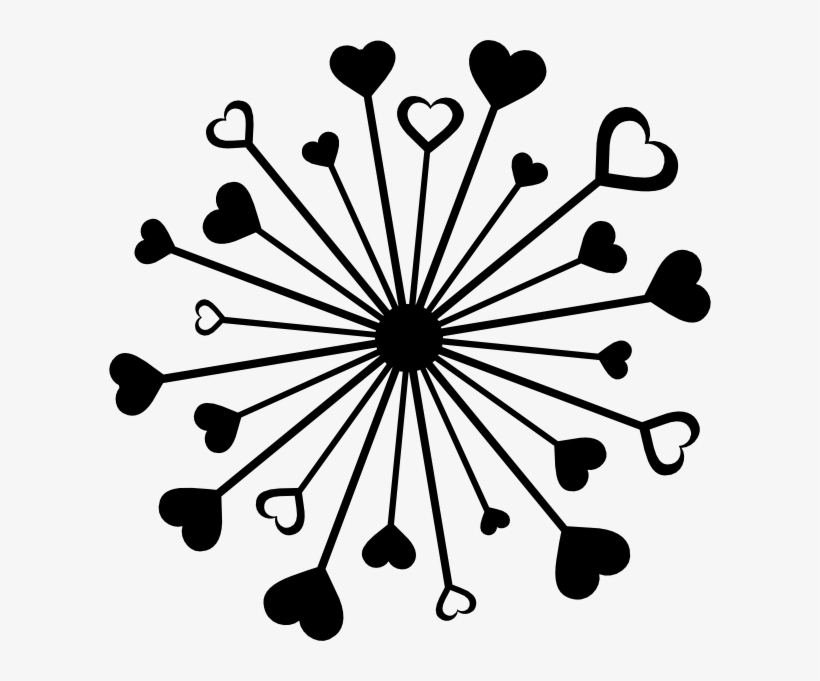 Black & White Hearts - Png Black And White Frame Heart, transparent png download