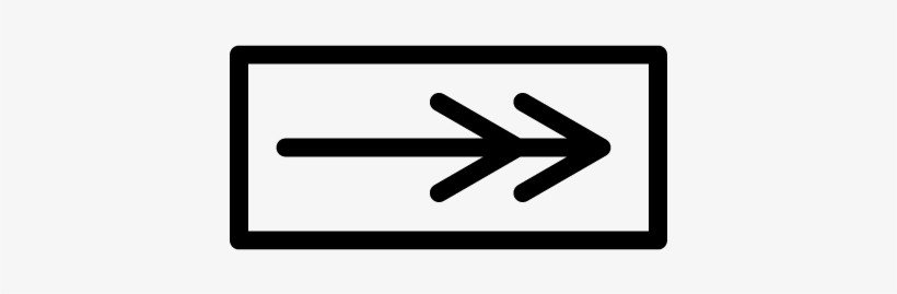 Right Arrow In A Rectangle Outline Vector - Portable Network Graphics, transparent png download