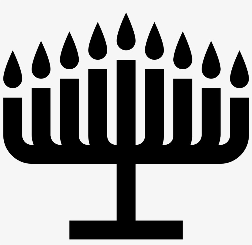 The Icon Is A Depiction Of A Menorah, The Most Common - Hanukkah Icon, transparent png download