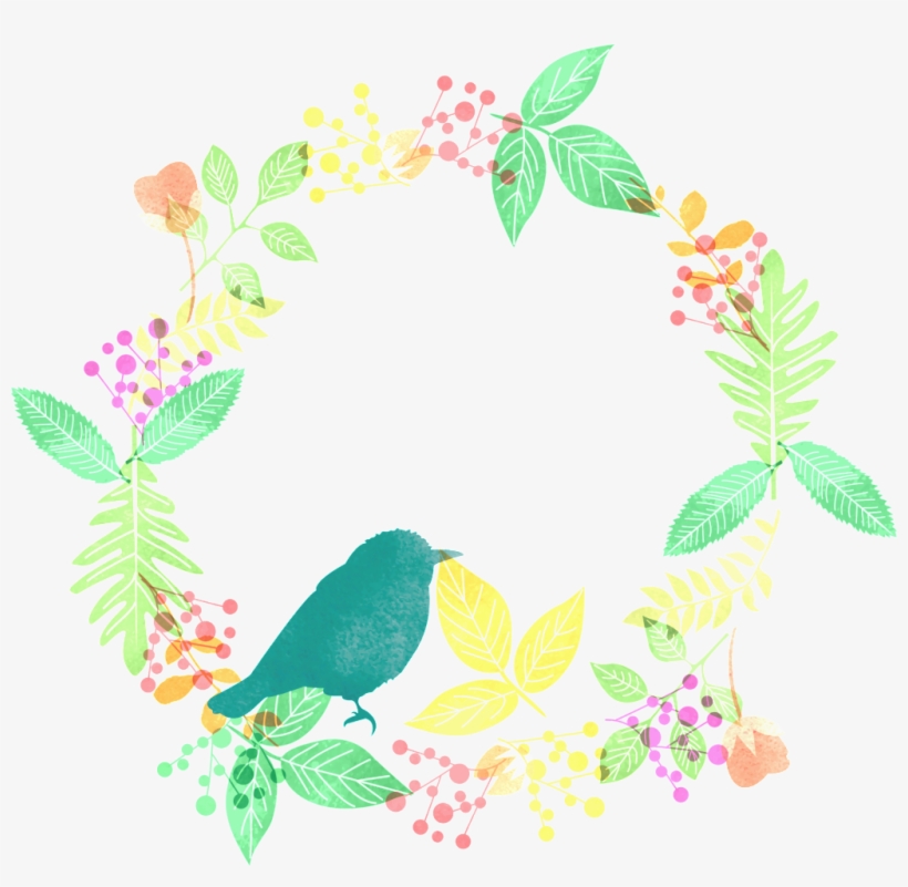 Fresh Watercolor Green Leaves Hand Drawn Wreath Decorative - Watercolor Flowers Vectors Frame, transparent png download