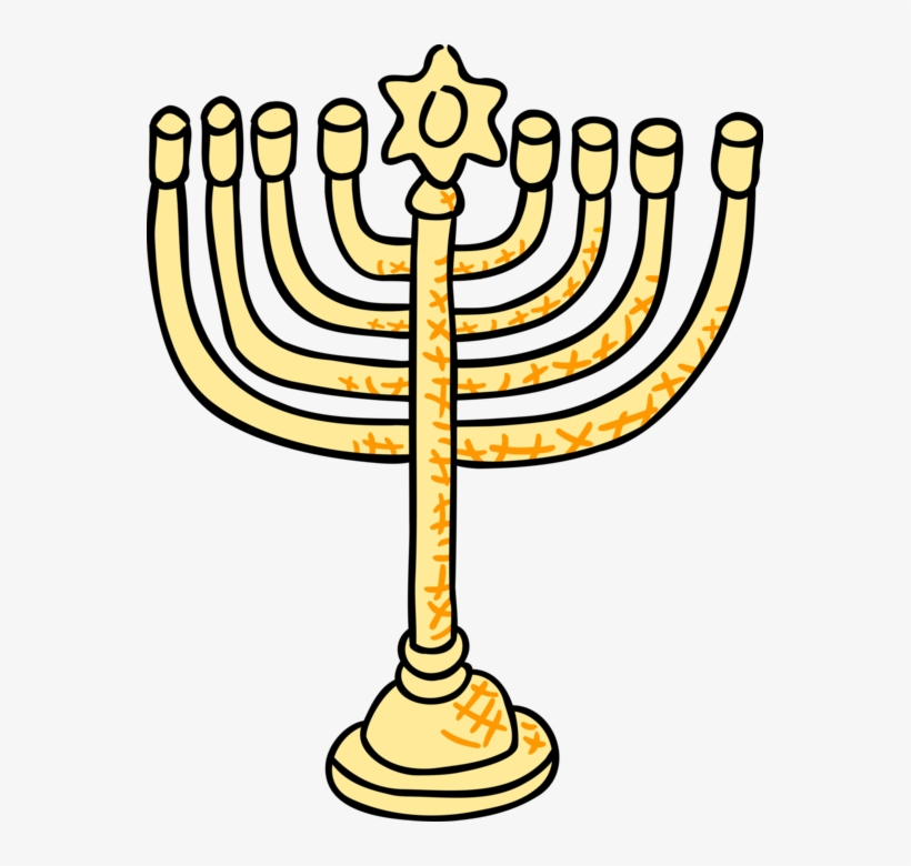 Jewish Menorah Candles Image Illustration Of Chanukah - Hanukkah, transparent png download