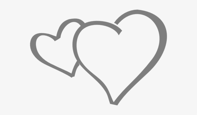Heart Black And White Heart Clipart Black And White - Heart Clipart Grey, transparent png download