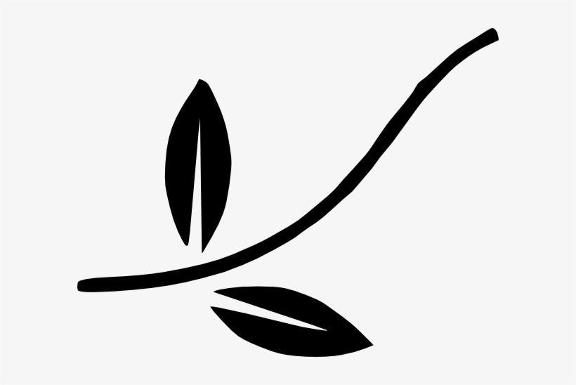 Branch Clipart Leafy Branch - Leaves With Branch Clipart, transparent png download
