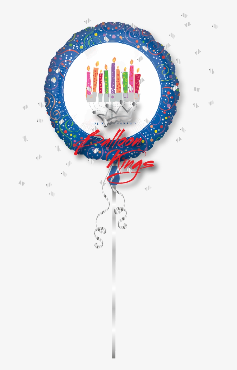 Happy Hanukkah Menorah - 18" Playful Menorah Balloon - Mylar Balloons Foil, transparent png download