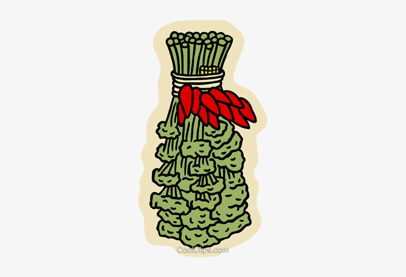 Leafy Vegetable With Hot Peepers Royalty Free Vector, transparent png download