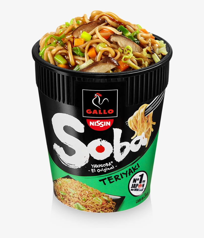 Teriyaki Cup Producto - Fideos Teriyaki Yakisoba Soba, transparent png download