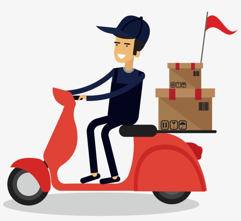 Courier Delivery Sf Express - Courier Cartoon Png, transparent png download