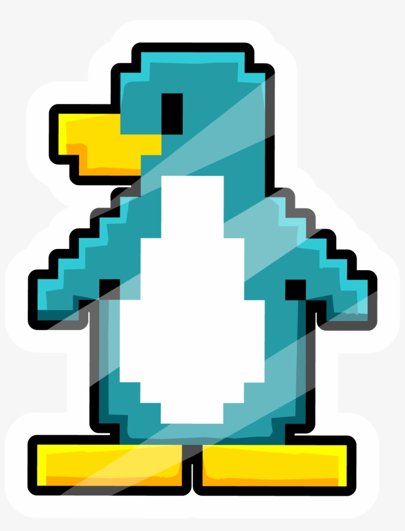Pixel Penguin Pin Icon - Club Penguin Pixel Penguin, transparent png download