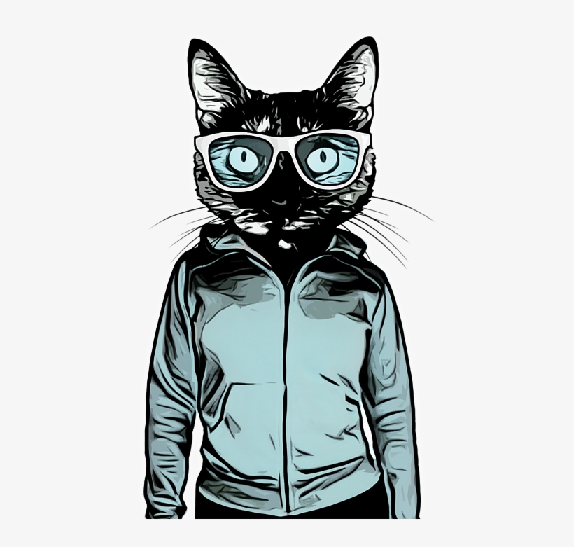 Click And Drag To Re-position The Image, If Desired - Cool Cat Illustration, transparent png download