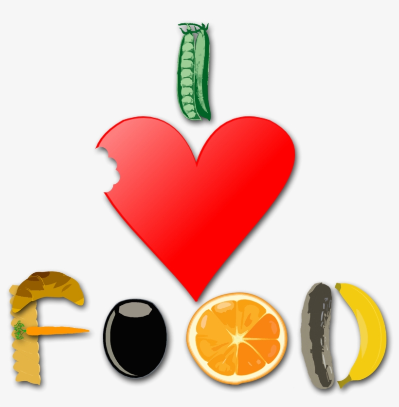 I Love Food White Background - Love Food Background, transparent png download