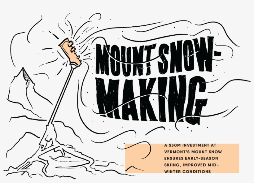 Mount Snow Has Become The Most Powerful Snowmaker On - Illustration PNG ...