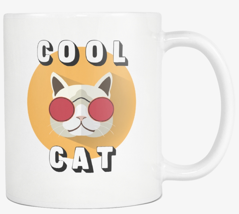 Cool Cat Mug - Mug, transparent png download