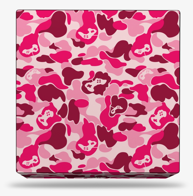 Sony Ps4 Pro Pink Game Camo Skin - Bape Abc Pink Camo, transparent png download