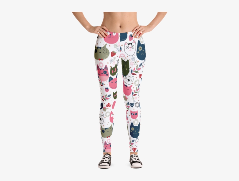 Cool Cat Leggings - Happy Double Hooded Pied Frenchie Capri Leggings, transparent png download
