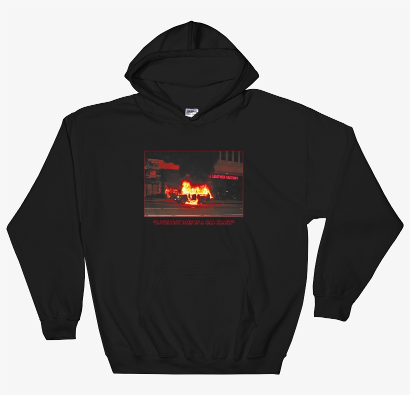 Image Of Car Crash Black - Depressed Hoodie, transparent png download