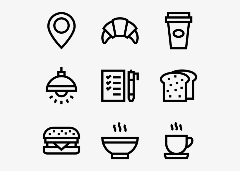 Cafe - Web Design Line Icon, transparent png download