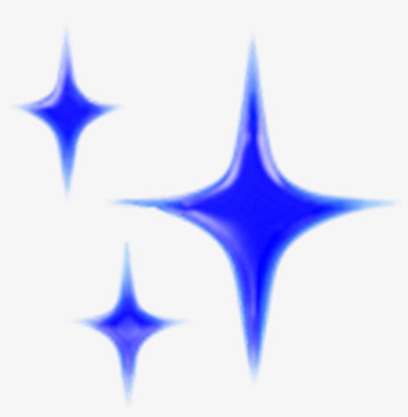 Emoji Emojisticker Blue Sparkles - Blue Sparkles Png, transparent png download