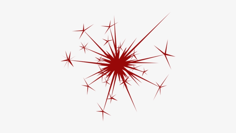 Red Sparkles Fireworks - Sparks Clipart, transparent png download