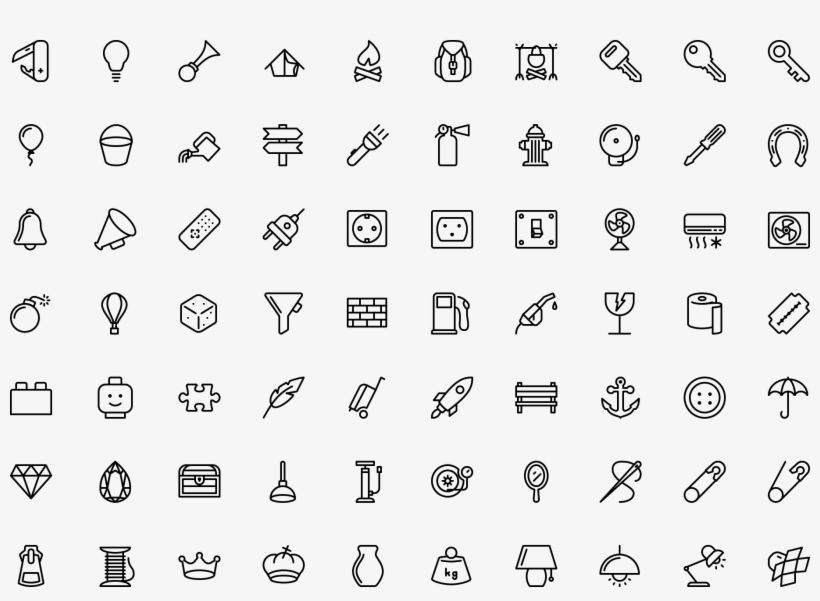Icon Objects - Thin Stroke Icons, transparent png download