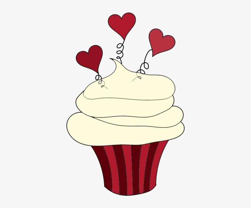 Clipart Info - Red Velvet Cupcake Clipart, transparent png download