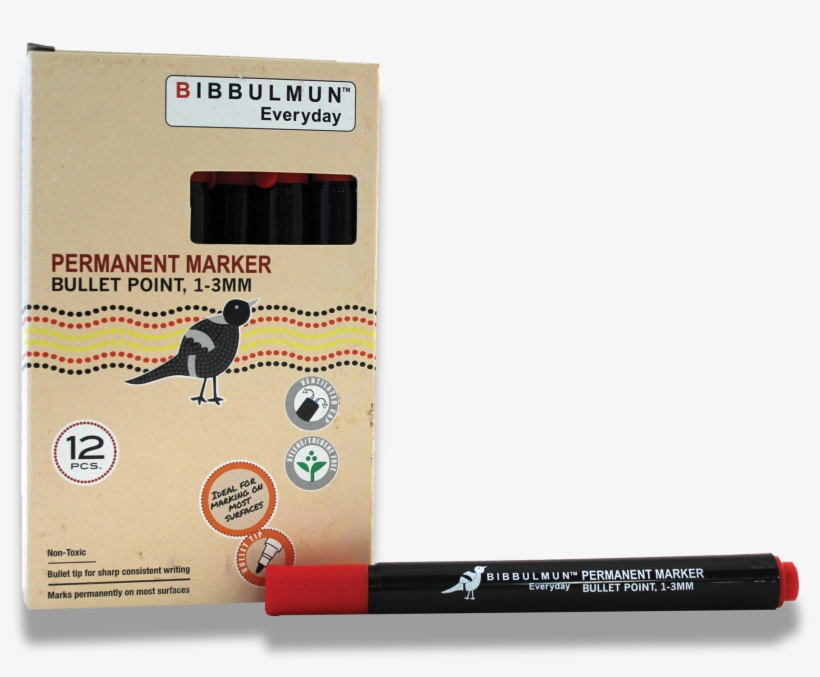 Permanent Marker Bullet Point 12-pack Red - Black Cat, transparent png download