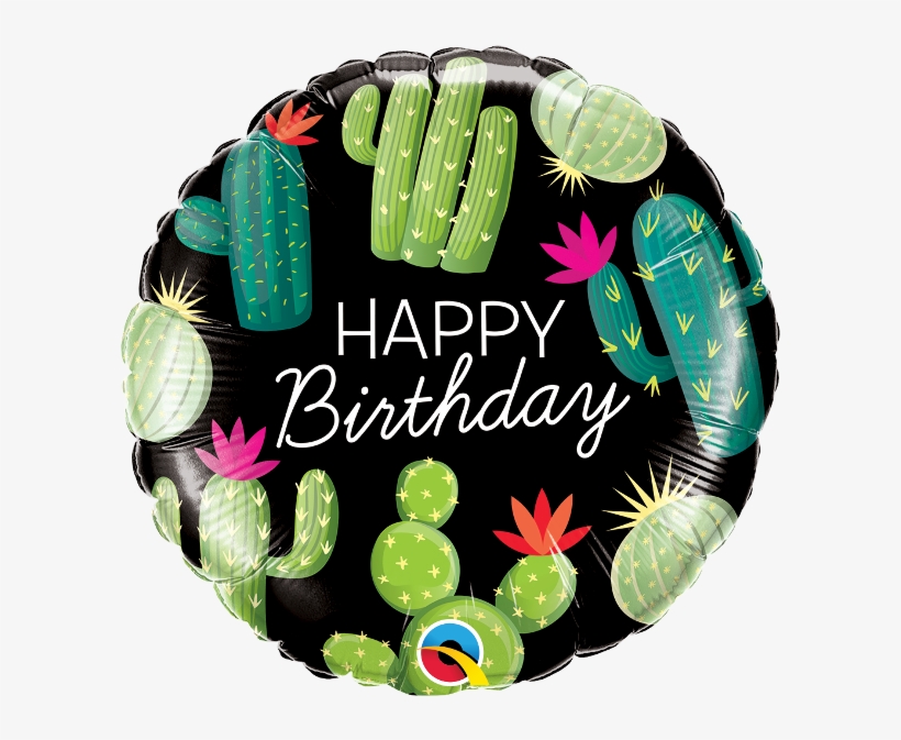 Birthday Cactus 18" Foil Balloon - Cactus Happy Birthday Balloon, transparent png download