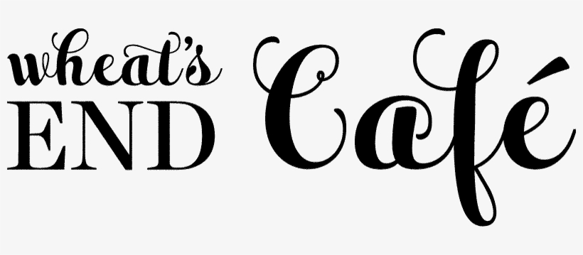 Wheat's End Café - Cafe Logo Black And White, transparent png download