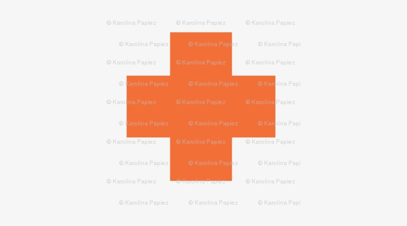 Orange Cross On White - Clipart Medical Kit, transparent png download