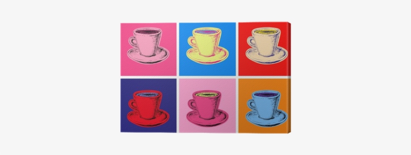 Set Of Coffee Mug Vector Illustration Pop Art Style - Andy Warhol Coffee Print, transparent png download