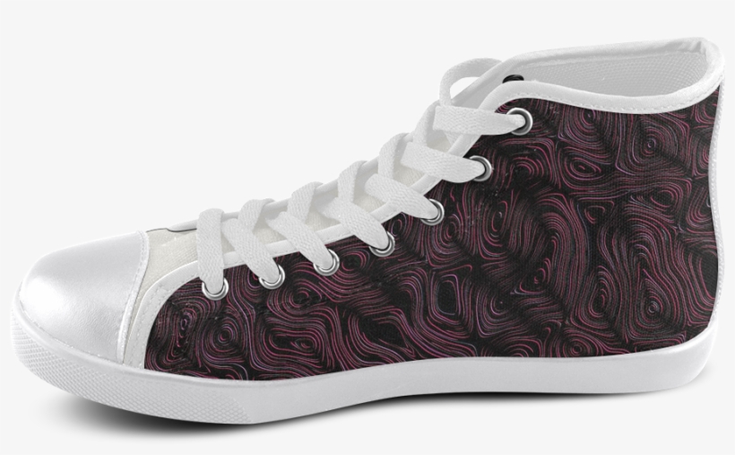 Blood Purple Fire Stone I Women's High Top Canvas Shoes - Green Neon Skull Men's High Top Canvas Shoes (model, transparent png download